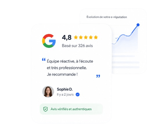 Illustration of authentic reviews and reputation growth